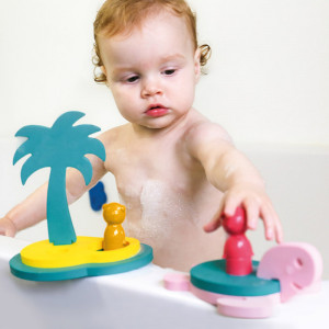 Jouet de Bain Puzzle en mousse "L île au trésor" (10 mois et +) Quut