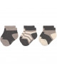 Chaussettes bébé (4-12 mois) en coton bio "Anthracite/Taupe" (x3)