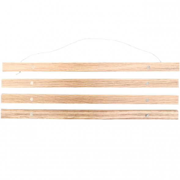 Baguettes de suspension pour affiche 40x50 en bois de chêne