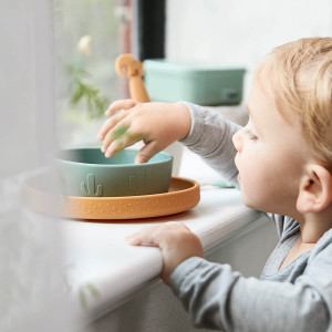 Coffret repas bébé anti-dérapant en silicone "Lama Lalee" Done by Deer