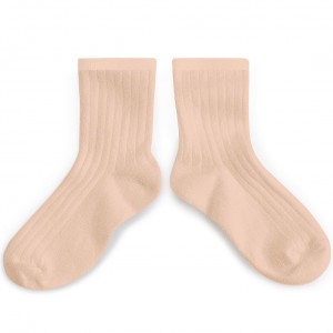 Chaussettes enfant courtes en coton égyptien "Rose Sorbet" Collégien (made in France)