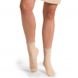 Chaussettes enfant courtes en coton égyptien "Rose Sorbet" Collégien (made in France)