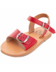 Sandales en cuir Egée "Rouge" -outlet-