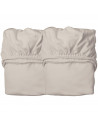 Draps housse pour Lit bébé évolutif Classic, Linea et Luna en coton bio "Cappuccino" (x2)