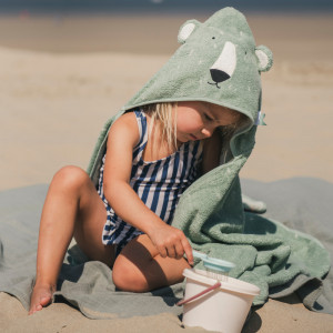 Cape de bain enfant en coton bio "Mr Ours Polaire" (2-6 ans) Trixie