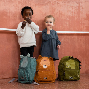 Sac à dos enfant maternelle en coton hydrofuge "Hippo" Trixie Baby