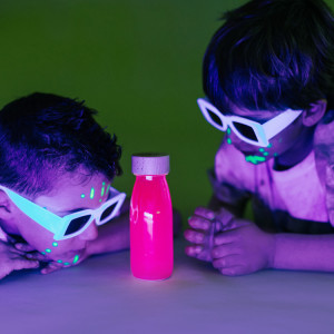 Bouteille sensorielle bébé Float Phosphorescente "Rose fluo" Petit Boum