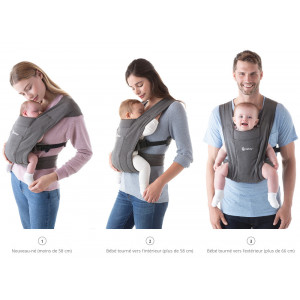 Porte-bébé Embrace Mesh Soft Air "Gris Clair" Ergobaby