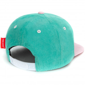 Casquette bébé enfant fille en daim "Green Blue" Hello Hossy
