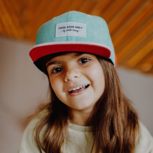 Casquette bébé enfant fille en daim "Green Blue" Hello Hossy