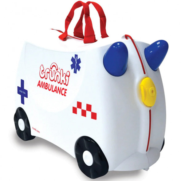 Valise à roulettes à chevaucher "Abbie l'Ambulance" (3-6 ans)