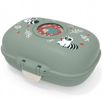 Boite à goûter fille garçon MB Gram Vert Raccoon" Monbento