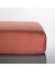 Drap housse 90x190 en coton bio "Terracotta"