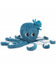 Peluche Ptipotos Pieuvre Filou Maman + Bébé "Bleu" (45 cm)