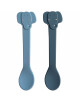 Set de 2 cuillères bébé en silicone et inox "Mrs Elephant" (4 mois et +)