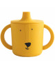 Tasse d'apprentissage à bec et anses en silicone "Mr Lion"