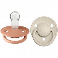 Tétines rondes en silicone DE LUX "Vanille/Pêche" (x2) (0-3 ans)