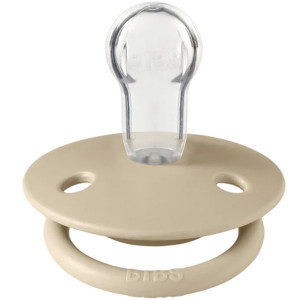 Tétines BIBS physiologiques en silicone DE LUX " Vanille/Pêche" (x2) (0-3 ans)