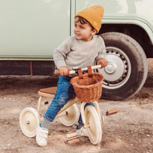 Tricycle enfant Trike en acier et bois "Crème" Banwood