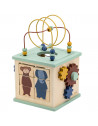 Cube d'activités 5-en-1 en bois "Animaux" (1 an et +)