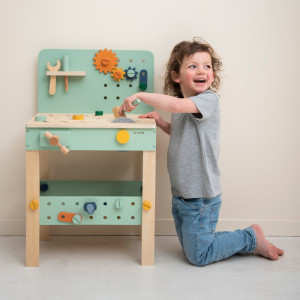 Etabli jouet pour enfant en bois "Vert" (3 ans et +) Trixie
