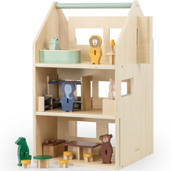 Maison et accessoires en bois "Animaux" (3 ans et +)
