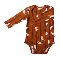 Body bébé manches longues en jersey de coton bio "Beaver" Onnolulu
