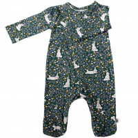 Pyjama bébé fille avec pieds en jersey de coton bio "Meadow" Onnolulu