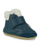 Chaussures pré-marche en cuir fourrés My Ifou "Denim"