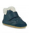 Chaussures pré-marche en cuir fourrés My Ifou "Denim"