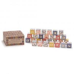 Cubes Alphabet Français en bois (28 cubes) Uncle Goose