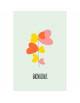 Carte Postale BIENVENUE "Tige Coeurs Roses"